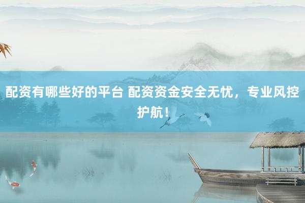 配资有哪些好的平台 配资资金安全无忧，专业风控护航！