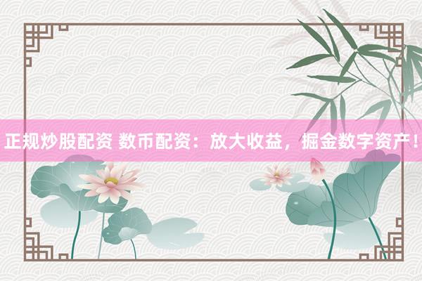 正规炒股配资 数币配资：放大收益，掘金数字资产！