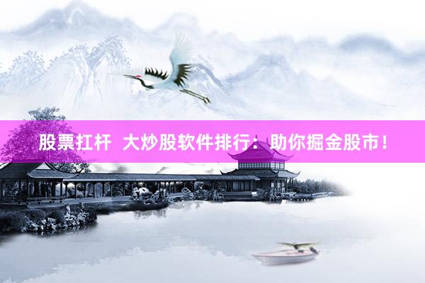 股票扛杆  大炒股软件排行：助你掘金股市！
