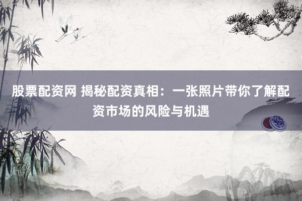 股票配资网 揭秘配资真相:一张照片带你了解配资市场的风险与机遇