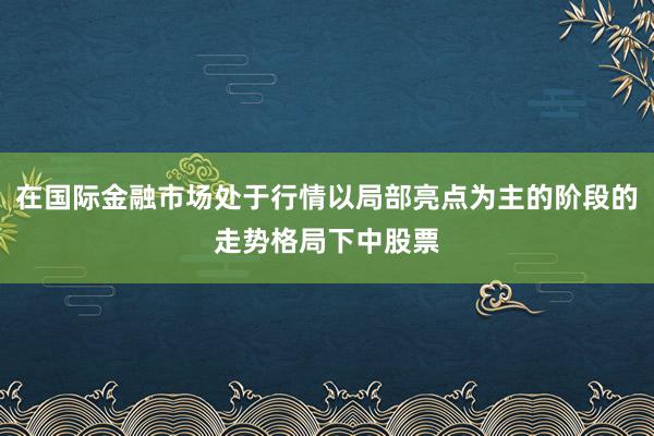 在国际金融市场处于行情以局部亮点为主的阶段的走势格局下中股票